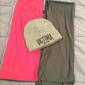Running hat and scarves